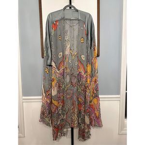 Free People Monarch Kimono Robe Rainbow Pattern - SOLD OUT STYLE